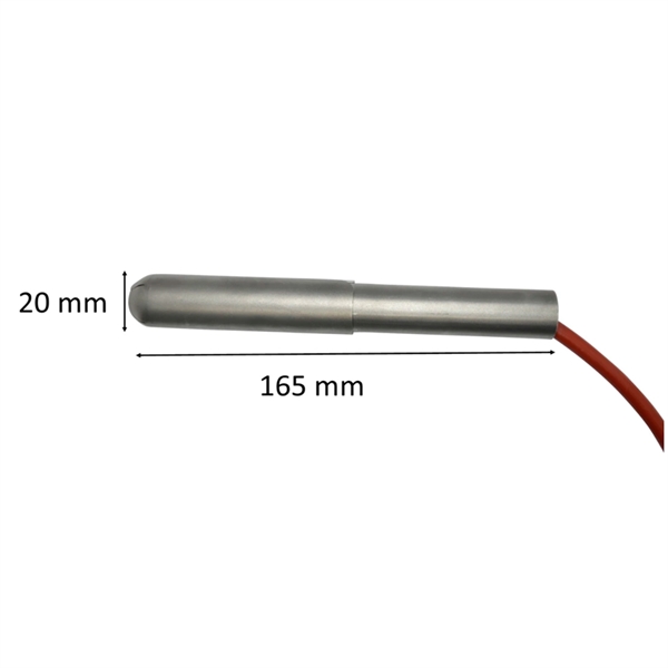 Igniter round ceramic with sheath for pellet stove: 20 mm x 165 mm 